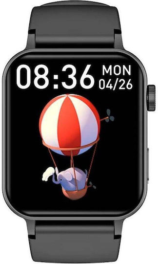 BlackView W10 Smartwatch με Παλμογράφο (Μαύρο)