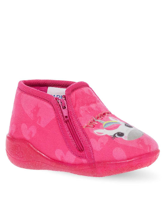 Parex Girls Closed-Toe Bootie Slippers Fuchsia