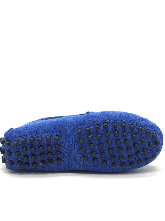 Boys Suede Slip-On Moccasins Blue