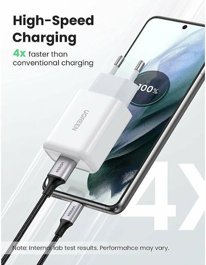 Ugreen Charger Without Cable with USB-A Port Quick Charge 3.0 Whites (CD122)