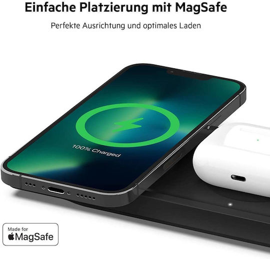 Belkin Φορτιστής Magsafe 15W Μαύρος (3in1 ChargePad WIZ016VFBK)
