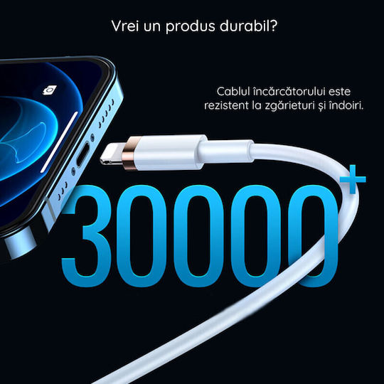 Usams Mobile Phone Charger with USB-C Port and USB-C - Lightning Cable 30W Power Delivery Black