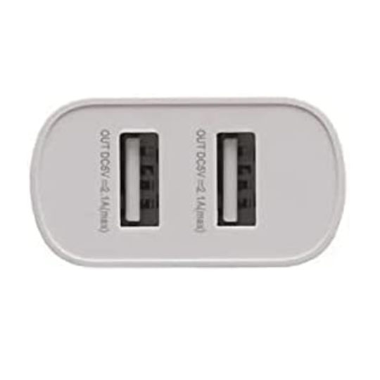 Remax Charger with 2 USB-A Ports and Cable USB-C Whites (RP-U35)