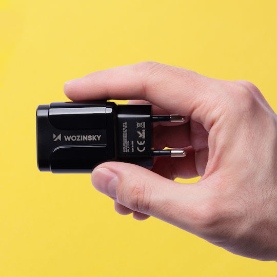 Wozinsky Charger Without Cable with USB-A Port Quick Charge 3.0 Blacks (WWC-B02)