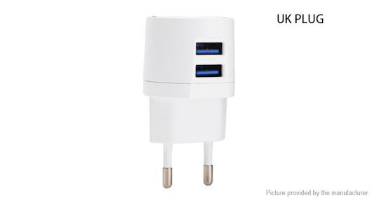 Awei Φορτιστής με 2 Θύρες USB-A και Καλώδιο micro USB Λευκός (C-900)