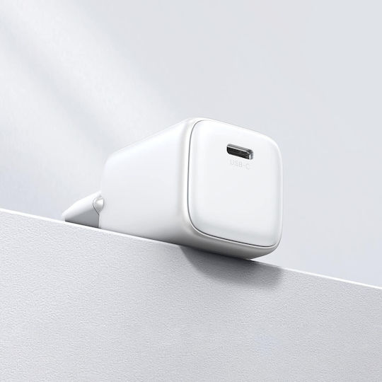 Ugreen Φορτιστής Χωρίς Καλώδιο GaN με Θύρα USB-C 20W Power Delivery Λευκός (Nexode Mini)