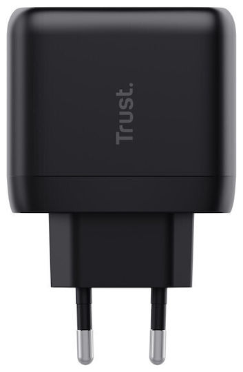 Trust Φορτιστής με Θύρα USB-C και Καλώδιο USB-C 65W Power Delivery Μαύρος (Maxo)
