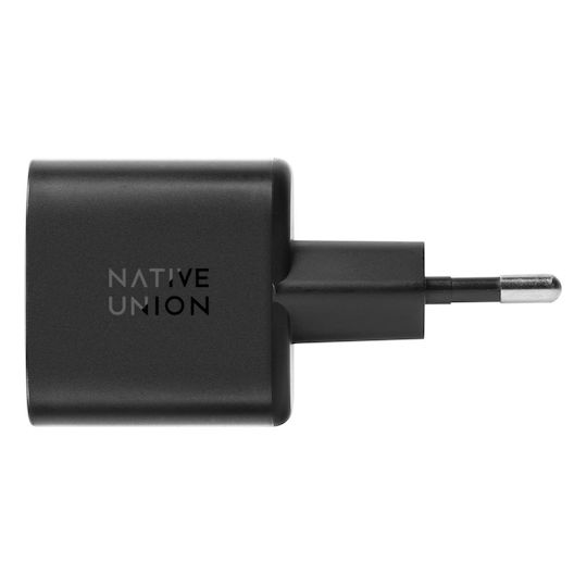 Native Union Зарядно без кабел GaN с USB-C порт 30W Power Delivery Черен (Fast GaN)