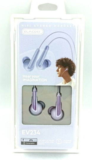 EV-234 In-ear Handsfree με Βύσμα 3.5mm Λευκό