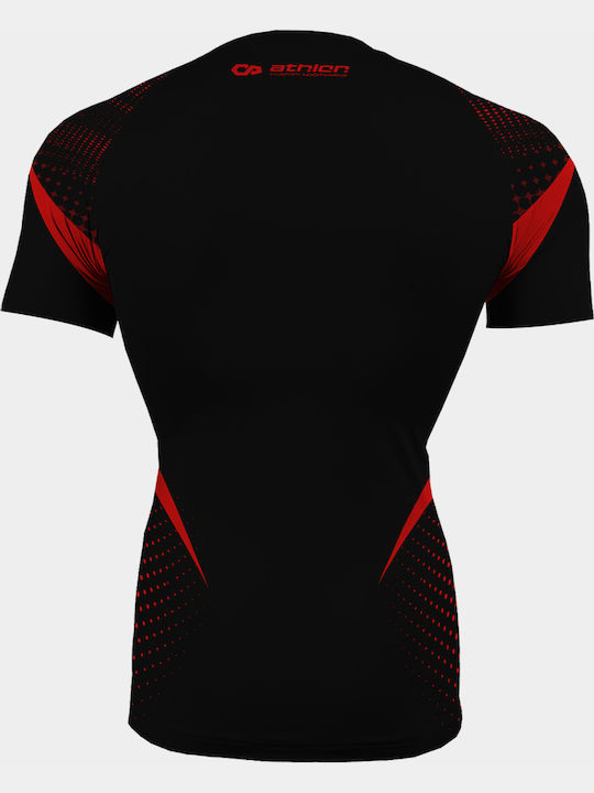Athlon Herren Kurzärmlig T-Shirt 125K-1853 für Jiu-Jitsu Rot