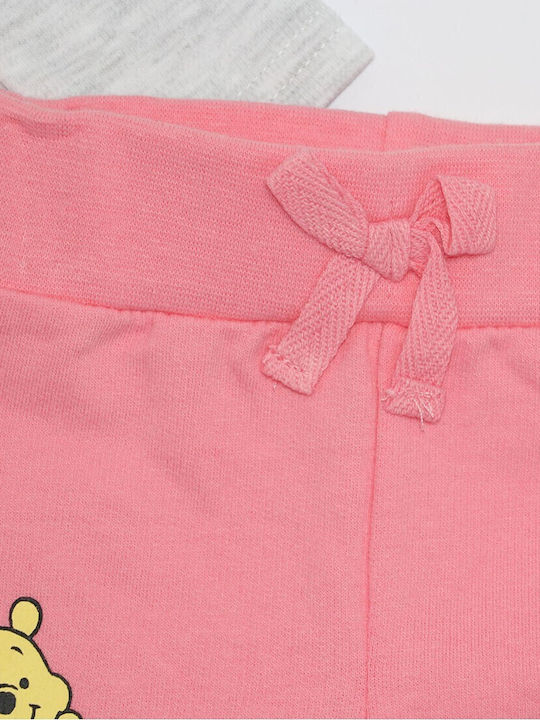 Disney Winnie The Pooh Σετ Φορμάκι με Παντελόνι Pink 2τμχ