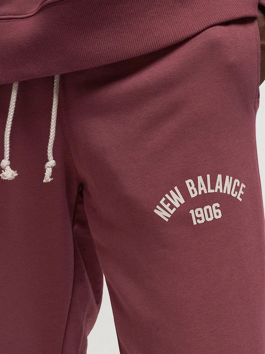 Pantaloni de trening cu Elastic Burgundy