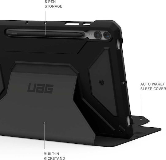 UAG Metropolis SE Flip Cover Ανθεκτική Μαύρη (Galaxy Tab S9+)