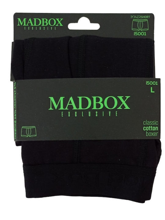 Mad Box Men's Boxers 6Pack Black