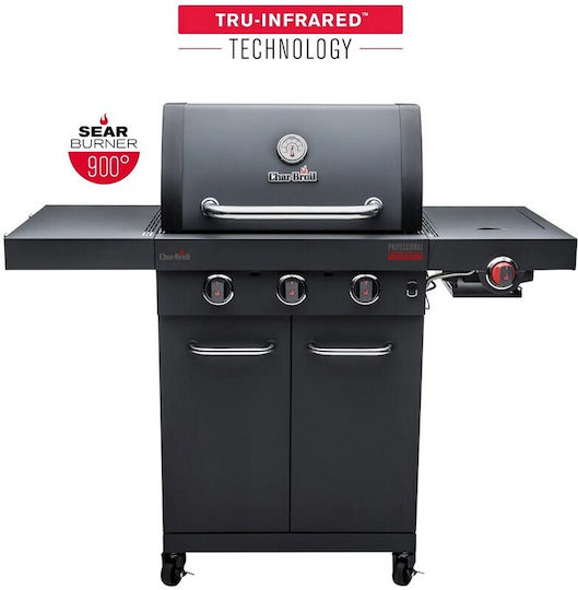 Char-Broil Professional Power Edition Gasgrill Rost 44.5cmx61.5cmcm mit 3 cm 7.05kW und Seitenbrenner