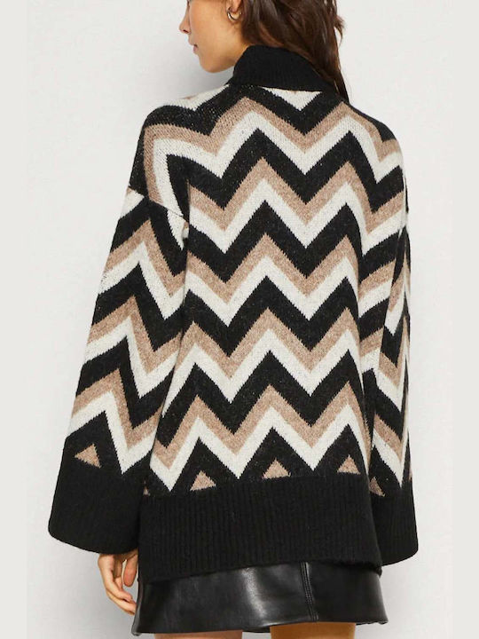 Vero Moda Women's Long Sleeve Sweater Black/Brown