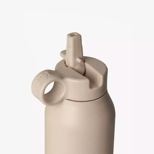 Citron Kids Water Bottle Thermos Stainless Steel with Straw Non Spill Yellow 500ml