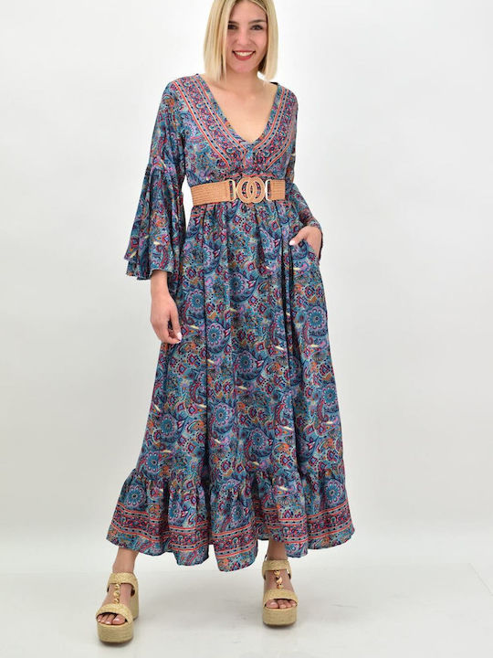 Potre Summer Maxi Dress Navy Blue