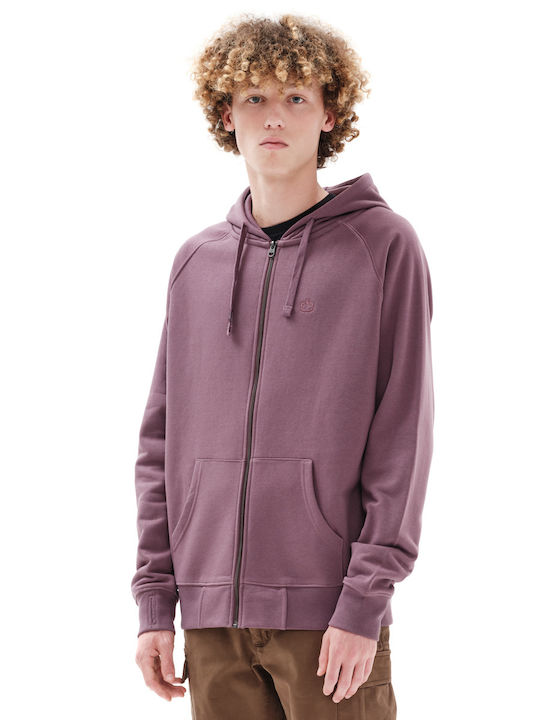 Emerson Men's Sweatshirt Jacket with Hood Purple