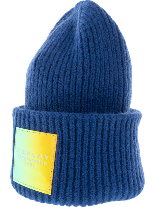 Beanie Γυναικείος Σκούφος Πλεκτός σε Μπλε χρώμα