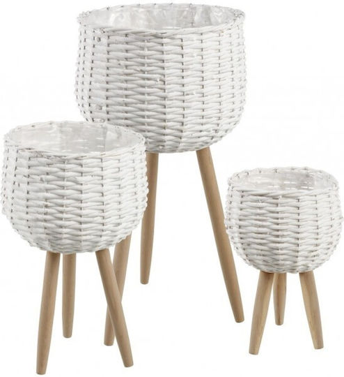 Bizzotto Plant Pot Wooden White