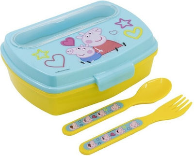 Stor Plastik Kinder Lunchset Peppa Schwein