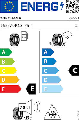 Yokohama W.drive Winter Tyre 155 70R13 75T M S R4663 Skroutz.cy