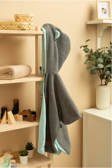 Sensillo Hooded Baby Poncho Gray