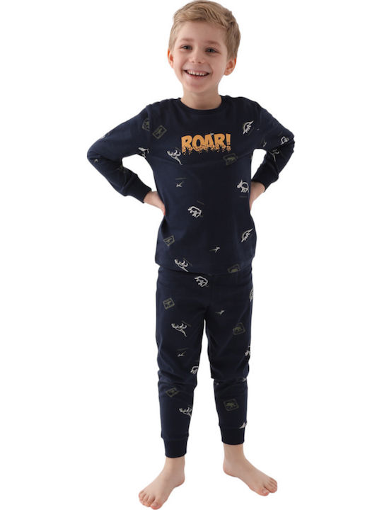 Roly Poly Kinder Schlafanzug Winterlich Marineblau