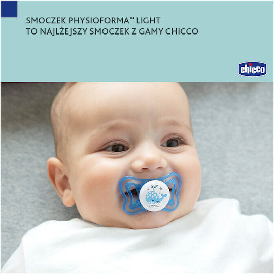 Chicco Physio Light Pacifiers Silicone Beige/Green for 2-6 months 2pcs