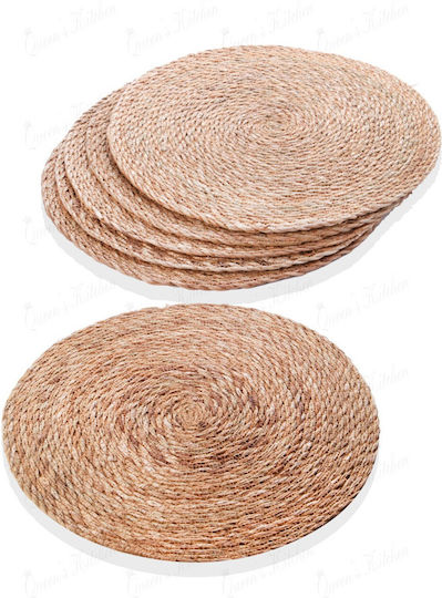 Round Bamboo Placemat Brown 35cm