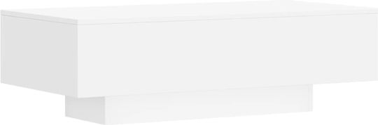 Правоъгълна Централна Кафе Маса Дървена Бяла 100x49.5x31см