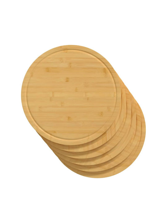 vidaXL Wooden Cheese Serving Platter 40x40x1.5cm 6pcs