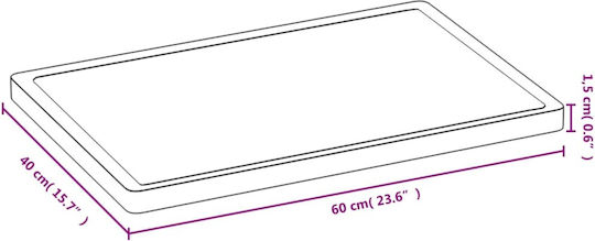 vidaXL Platou de Servire pentru Brânzeturi Lemn 40x60x1.5buc 1buc