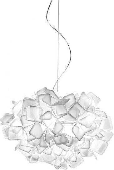 Slamp Clizia Suspension S Κρεμαστό Φωτιστικό Λευκό με Ντουί E27 53εκ.