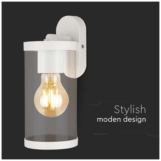 V-TAC Wall-Mounted Outdoor Lantern E27 IP44 9.3x11.6x23.4εκ.