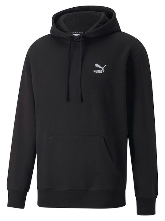 Puma Classics Small Logo Men's Sweatshirt with Hood Black