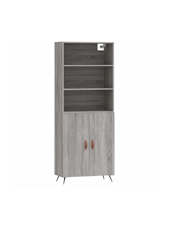 Wohnzimmer Nische aus Spanplatte Grau 69.5x34x180cm