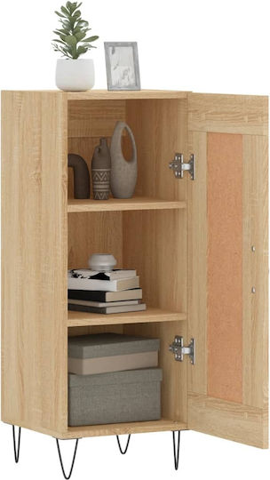 Hanging Living Room Cabinet Made of Beige Particle Board 34.5x34x90cm
