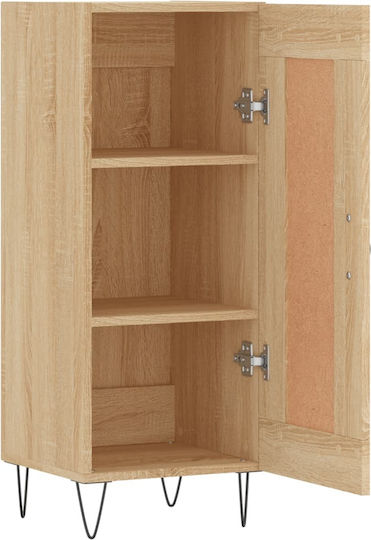 Hanging Living Room Cabinet Made of Beige Particle Board 34.5x34x90cm