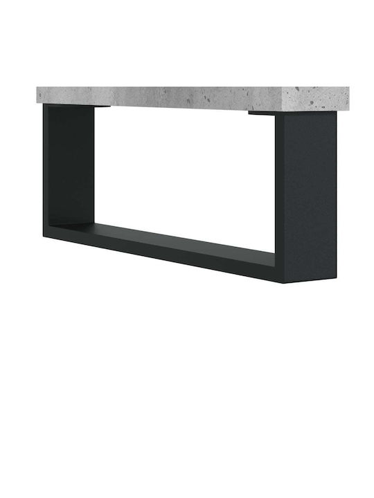 Bufet cu Oglindă Gri 90x34x80cm