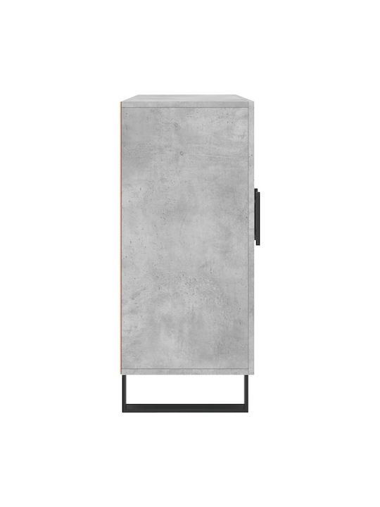 Bufet cu Oglindă Gri 90x34x80cm