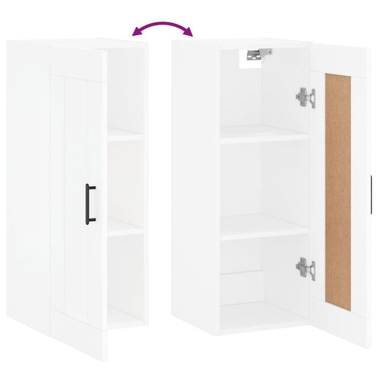 vidaXL Bathroom Cabinet L34.5xW34xH90cm White