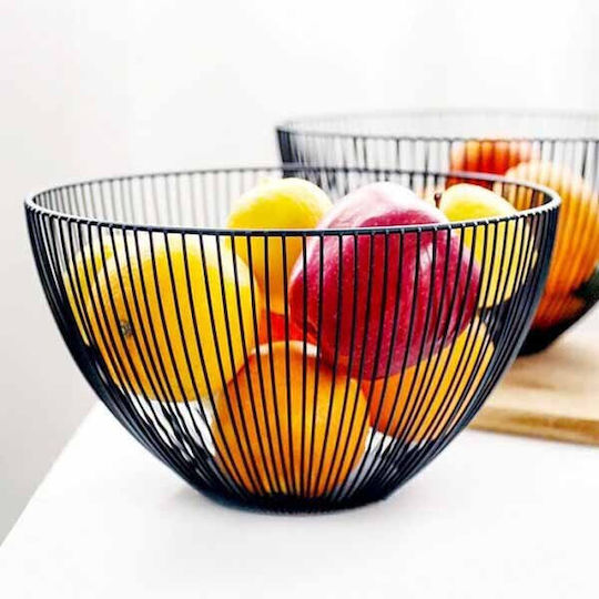 Homestyle Φρουτιέρα Μεταλλική Μαύρη 24.5x24.5x14εκ. Homestyle Φρουτιέρα Μεταλλική Μαύρη 24.5x24.5x14εκ.