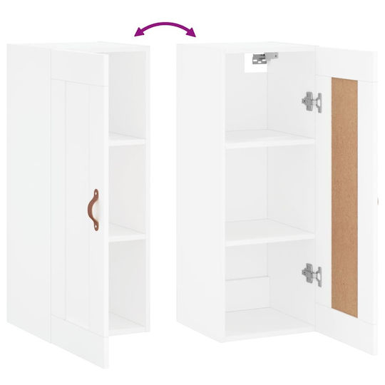 vidaXL Bathroom Cabinet L34.5xW34xH90cm White