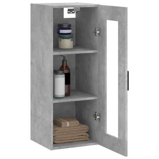 vidaXL Bathroom Cabinet L34.5xW34xH90cm Gray