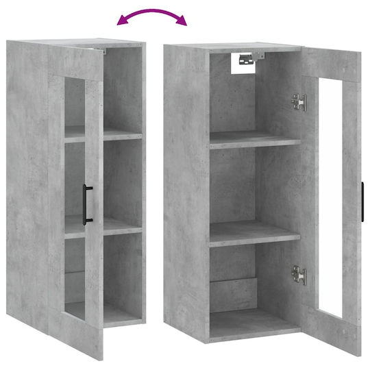 vidaXL Bathroom Cabinet L34.5xW34xH90cm Gray