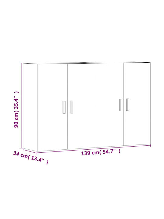 Bufet Gri Sonoma 69.5x34x90cm