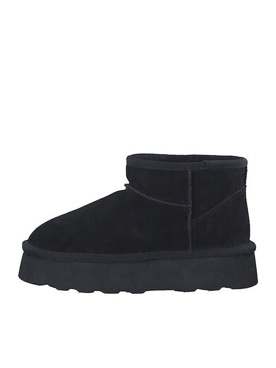 Leather Women's Ankle Boots Black
