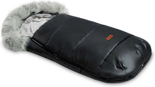 Sensillo Universal Sac de picioare pentru cărucior Impermeabil Negru cu căptușeală Fleece 100x45εκ.